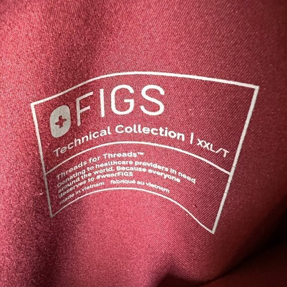 Figs Scrub Pants Mens Size XXL/T Burgundy T-21004T Heavy Duty Waistband Medical - Picture 2 of 16